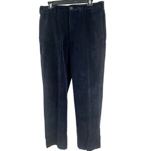 Brooks Brothers Corduroy Pants Mens 35X30 Blue Cotton Flat Front